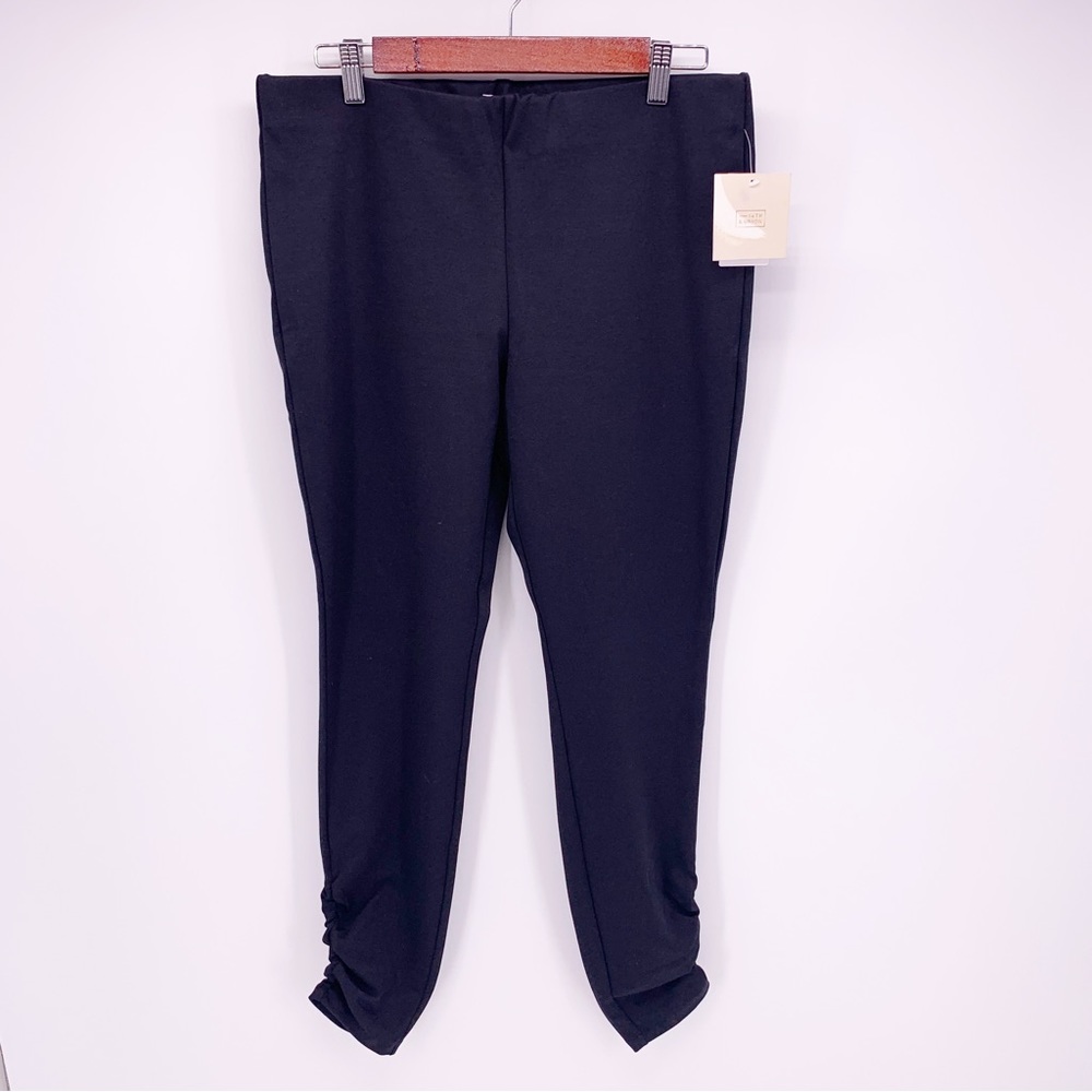 14th & Union Black Cinched Leg Pull on Legging Pants A3